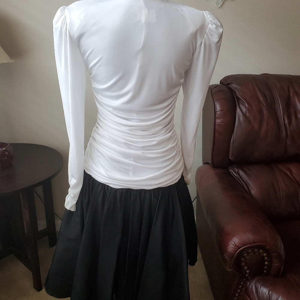 Black and white cocktail dress